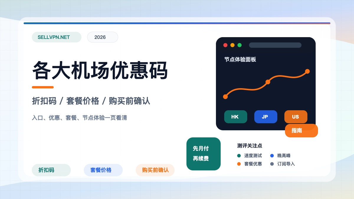 各大机场优惠码封面：机场折扣码、套餐价格与购买前确认